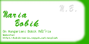 maria bobik business card